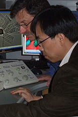 UMD chemist Prof. Sang Bok Lee (right) replaces materials scientist Distinguished University Professor Gary Rubloff (left) as director of the NanoCenter.