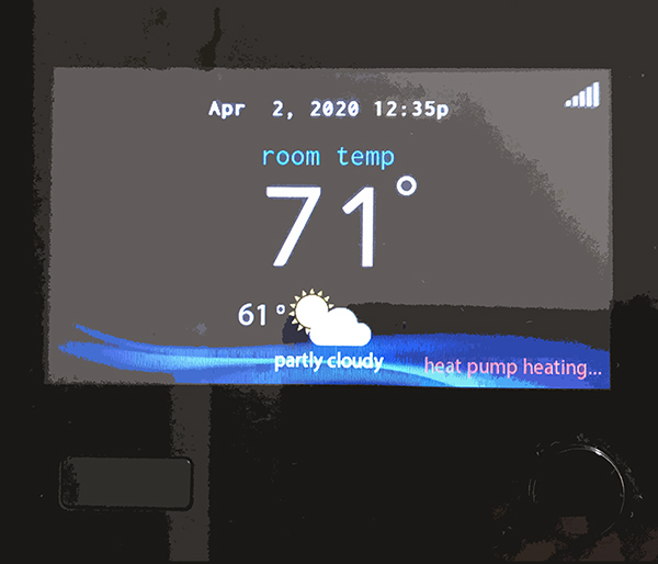 This internet-connected 'smart thermostat' is one of many IoT devices being used in homes today.