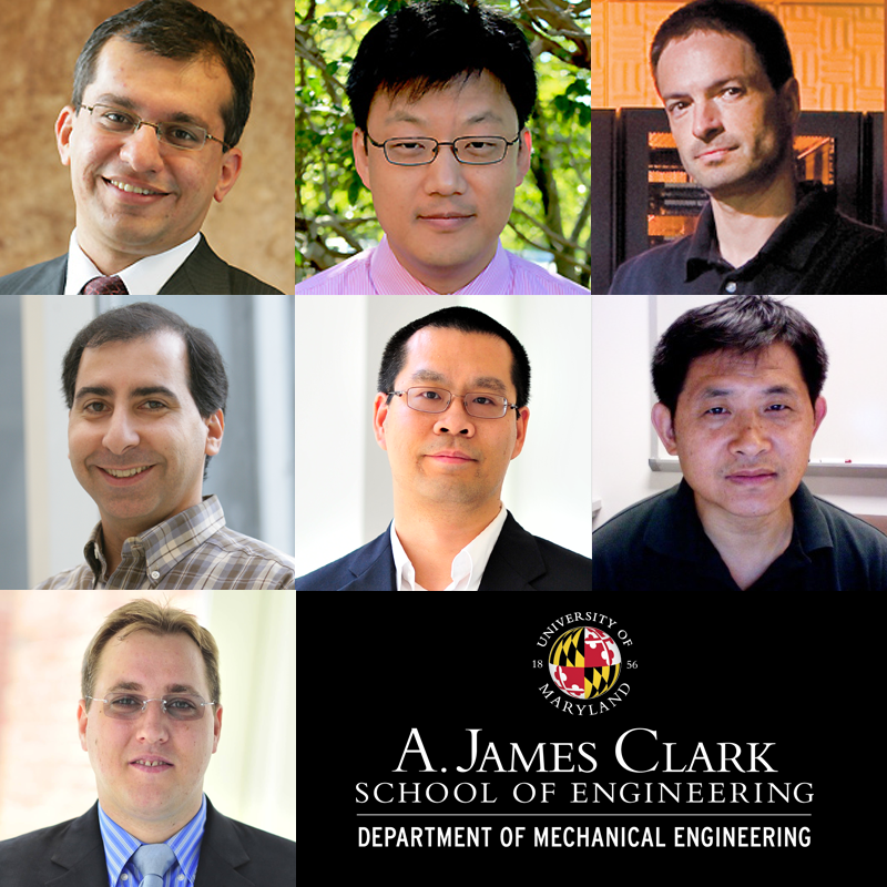 Top row, left to right: Dr. Nikhil Chopra, Dr. Peter Chung, and Dr. Michel Cukier
Middle row, left to right: Dr. Michael Azarian, Dr. Jiazhen Ling, and Dr. Xinan LiuBottom: Mr. Jan Muehlbauer