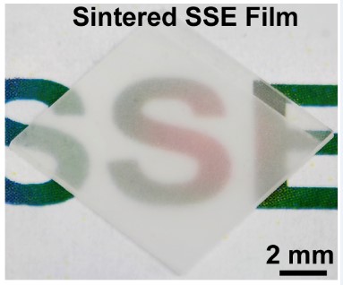 The printing and sintering process for solid-state electrolyte thin film synthesis. Photo credit: Liangbing Hu’s Group, University of Maryland, College Park.