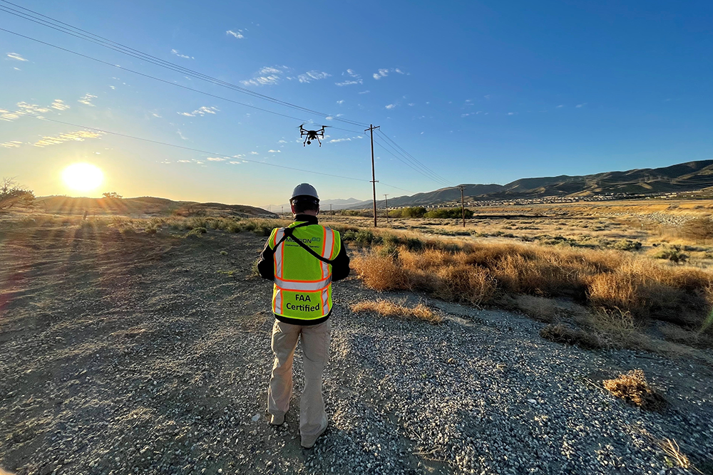Drones offer a potentially more economical and effective approach to conducting inspections of electrical equipment. [Photo courtesy of MissionGO].