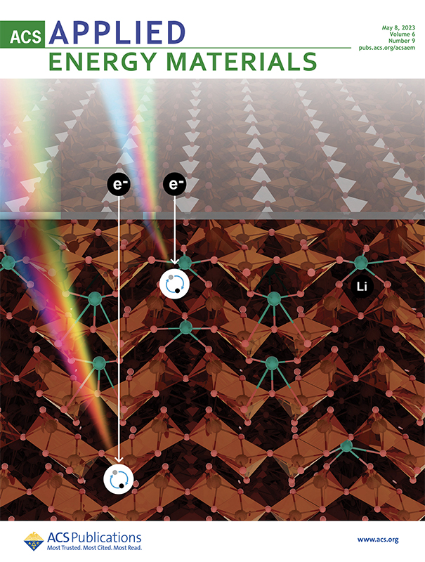 The cover of the journal depicts DRCLS electron cascade, impact ionization, recombination, and light emission generated by an incident electron beam passing through an electrolyte overlayer into a V2O5 crystal with nanoscale depth resolution to distinguish between electronic properties at the interface versus the V2O5 bulk. Image courtesy American Chemical Society.