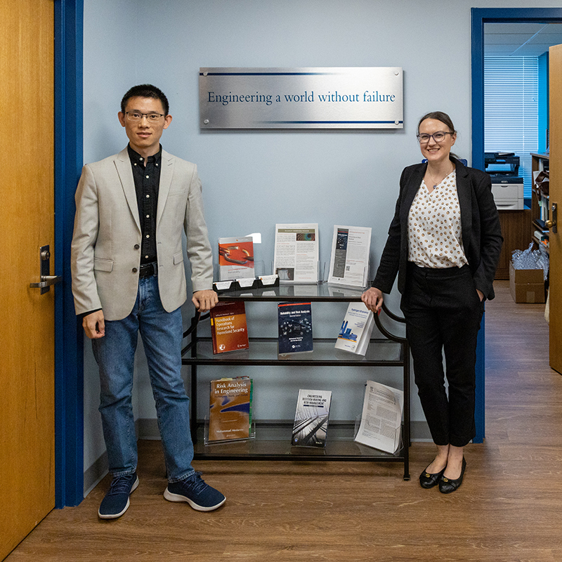Professor Katrina Groth and Assistant Professor Yunfei Zhao in the new CRR space.