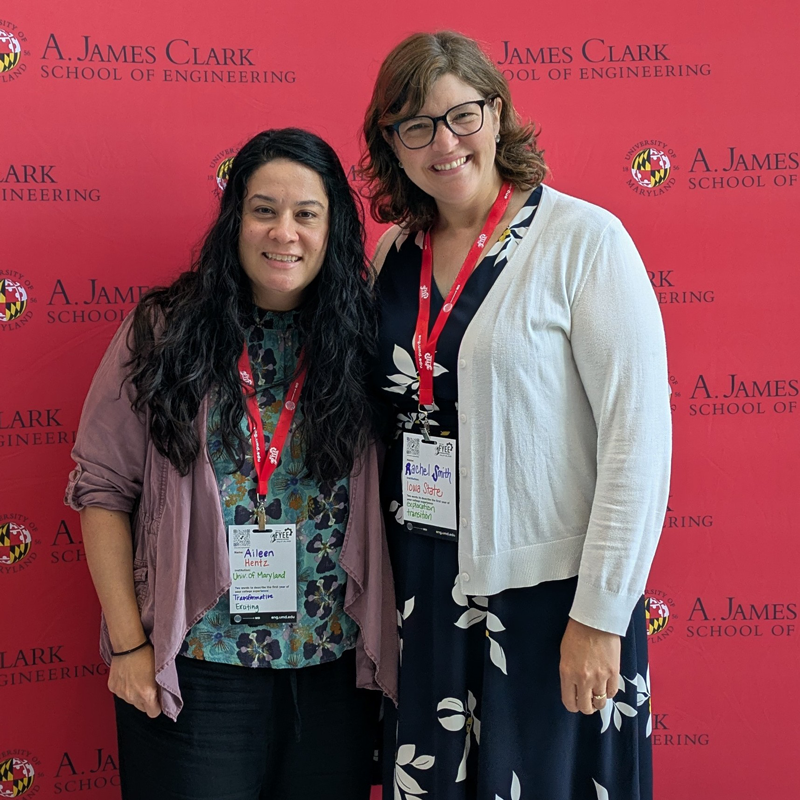 Aileen Hentz (left), Program Director of Academic and Student Services, with Iowa State University colleague Rachel Smith at the 2025 American Society for Engineering Education’s First-Year Engineering Experience Conference.