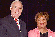 Debora Chandler was presented with an award by President C.D. Mote at this year's Service Award Banquet.