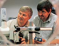 Prof. Christopher Davis (left) and Research Scientist Igor Smolyaninov (right)