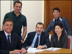 From left: Dr. Ainane, Mr. DeMata, Dr. Ecomomu, Dr. Kim, and Mr. Paz