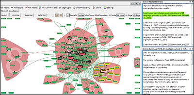 Users can analyze the network of citations between papers and much more with Action Science Explorer.