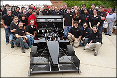 2012 Terps Racing Team with University President, Dr. Wallace Loh, Dr. Darryll Pines, Dean of the A. James Clark School of Engineering and Dr. B. Balachandran, Chair of the Department of Mechanical Engineering