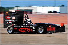 University of Maryland's Formula SAE vehicle in FSAE West competition.