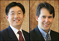 Dr. Teng Li (left) and Dr. Santiago Solares (right)