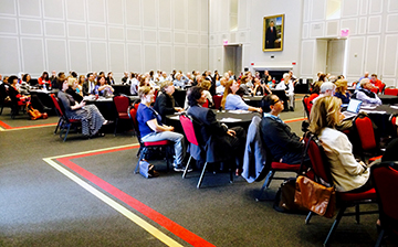 The Riggs Alumni Center was packed with UMD faculty engaged in brain-behavior research. Participants came from the Clark School, CMNS, BSOS, ARHU, Public Health, Public Policy, Agriculture and Natural Resources, the Smith School of Business and many other parts of the university.