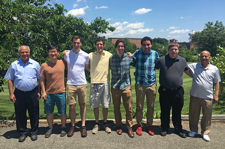 Graduate team photo, from left to right: Inderjit Chopra, Bumseok Lee, Will Craig, Peter Oas, Daniel Escobar, Tyler Sinotte, Brent Mills, V.T Nagaraj.