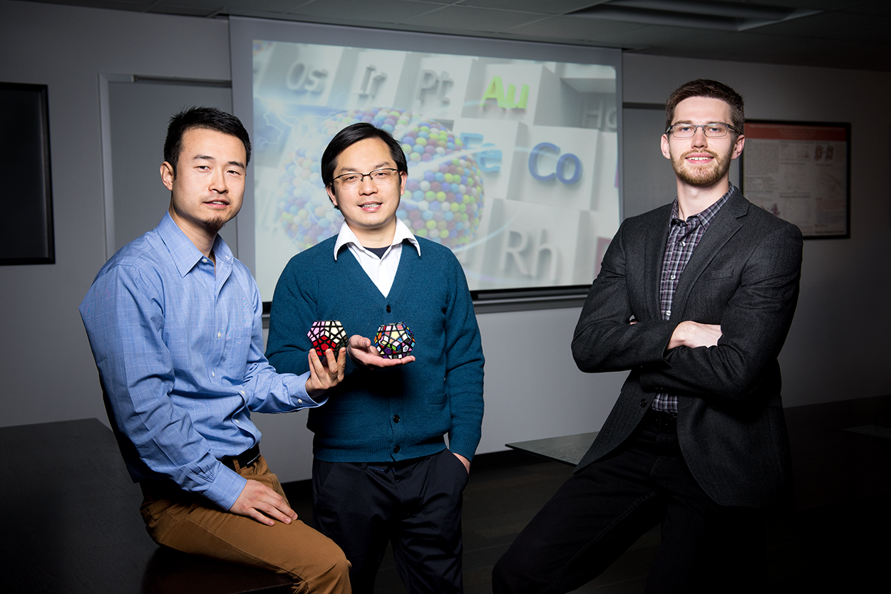 From left to right: Yonggang Yao, Liangbing Hu, and Steven D. Lacey of the University of Maryland research team. Credit: Mike Morgan for the University of Maryland.