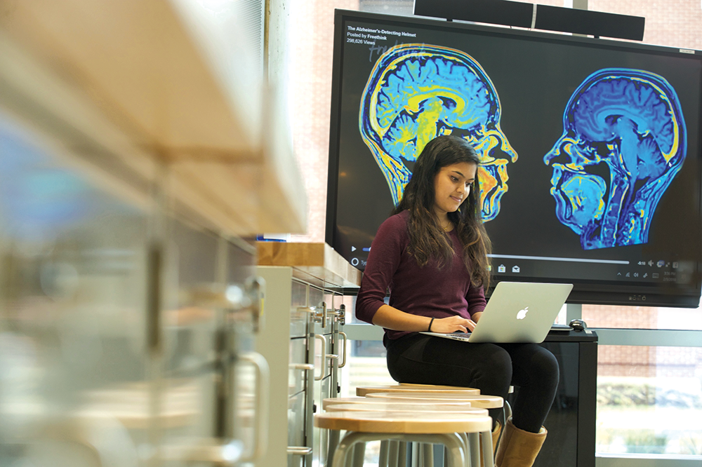 Synapto team member and lead software engineer Megha Guggari. Photo by John T. Consoli.