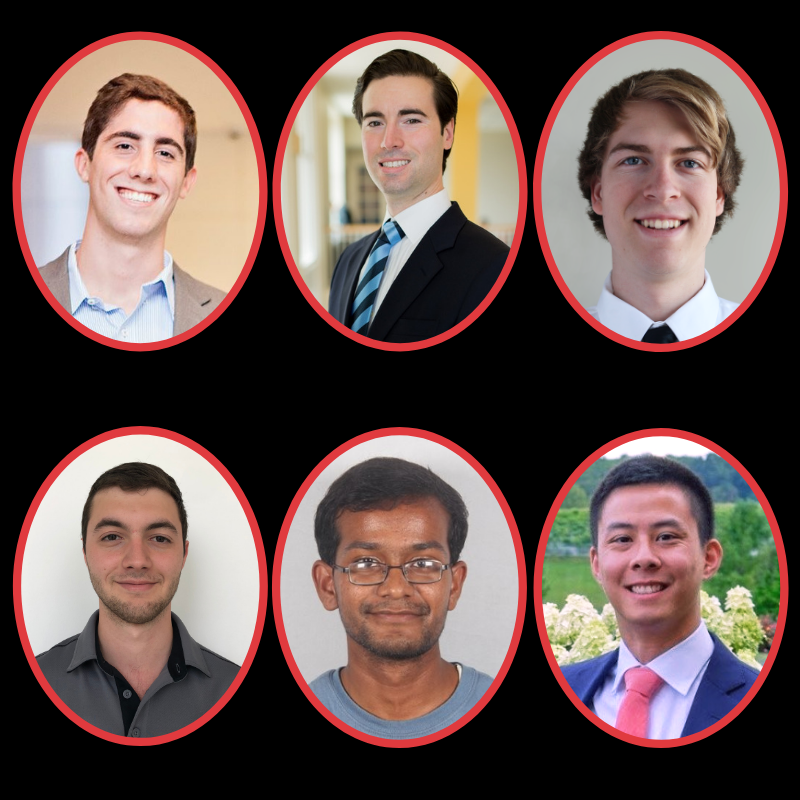 Left to right: Daniel Escobar, Thomas Herrmann, Nicholas Rehm, Derek Safein Matheu, Abshishek Shastry, Frederick Tsai