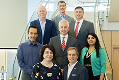 Clockwise from front left: Kolaleh Eskandanian, Children’s National Health System; Cristian Atria, nView Medical; John Barrett, Auctus Surgical Inc.; Paul Mraz, ApiFix; Dan Sands, AMB Surgical II; Anuradha Dayal, Children’s National Health System; Paul Grand, MedTech Innovator; (center) Bill Bentley, Robert E. Fischell Institute for Biomedical Devices, University of Maryland. Photo Credit: Children's National Health SystemWilliam Bentley and Kolaleh Eskandanian of Children's National Health System