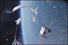 Caitlyn Singam had the opportunity to test a prototype of her device via a weather balloon flight test in 2018. The results were encouraging; the sensors worked according to plan, and the system’s sample collection mechanism triggered appropriately. The above picture shows the test payload alongside the high-altitude balloon when it burst at apogee, allowing the payload to return.