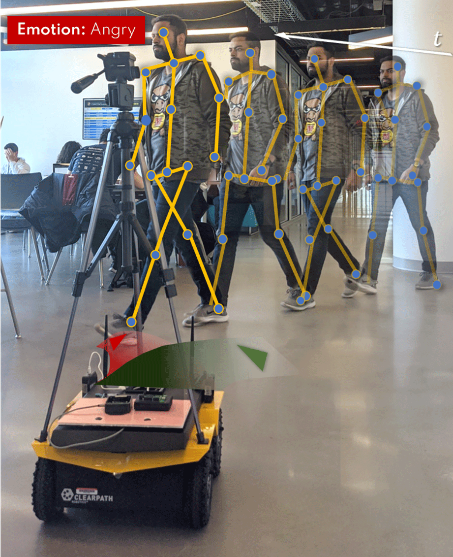 ProxEmo Robot at University of Maryland's GAMMA Lab research into emotion detection using gait analysis. Photo credit: UMIACS GAMMA Lab.