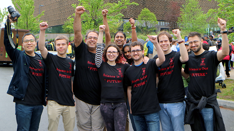 Dr. Ghodssi with his research group at the 2017 March for Science on the National Mall in Washington, D.C. The march typically is held on Earth Day, April 22.