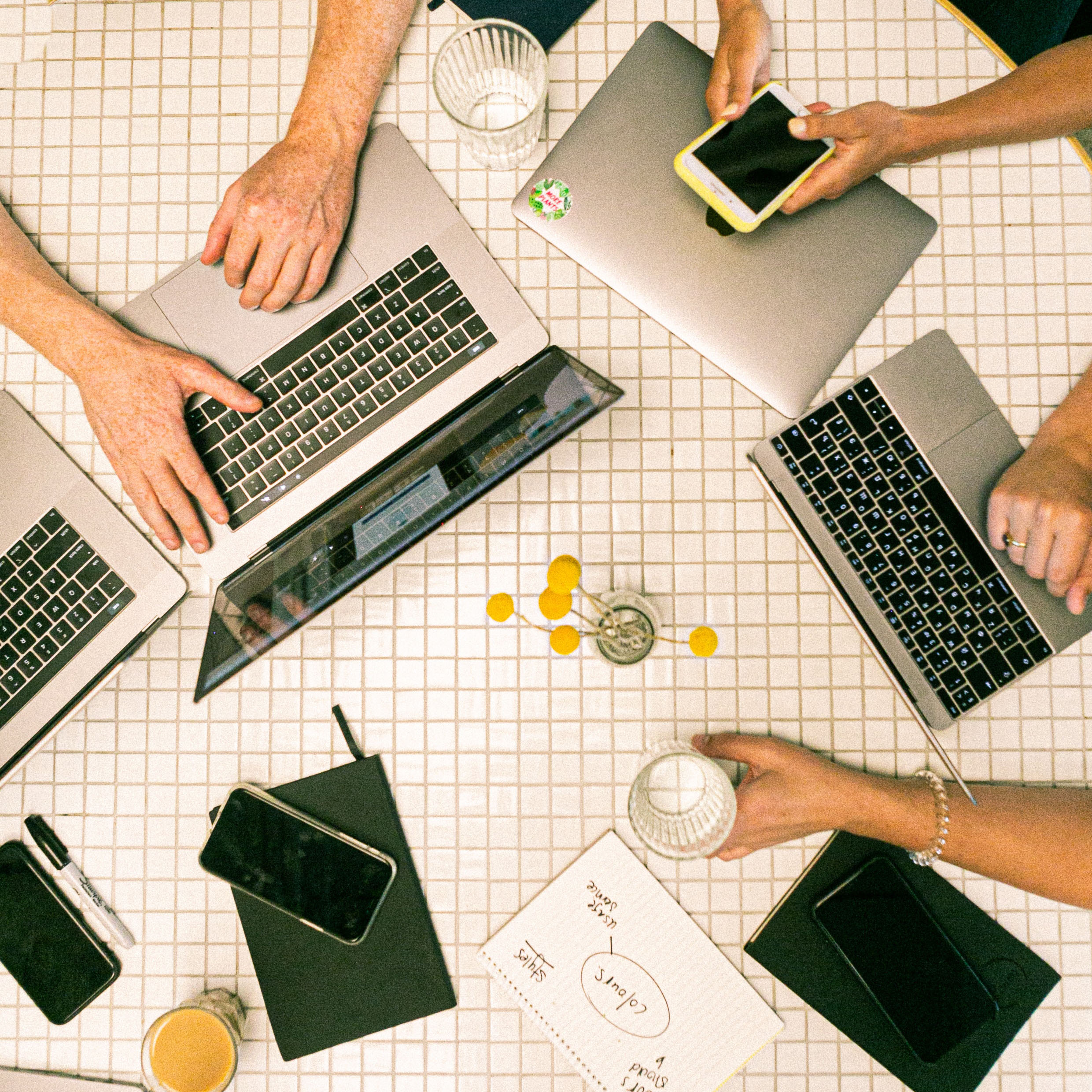 Stock image illustrating work on a project