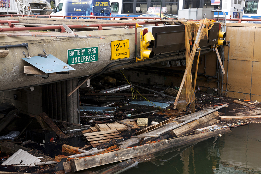 The Battery Park Underpass in Manhattan, a major thruway in the city, flooded with seawater during Superstorm Sandy. This is only one example showing our nation's need for more climate-resilient infrastructure. Photo courtesy of the NYC Department of Transportation.