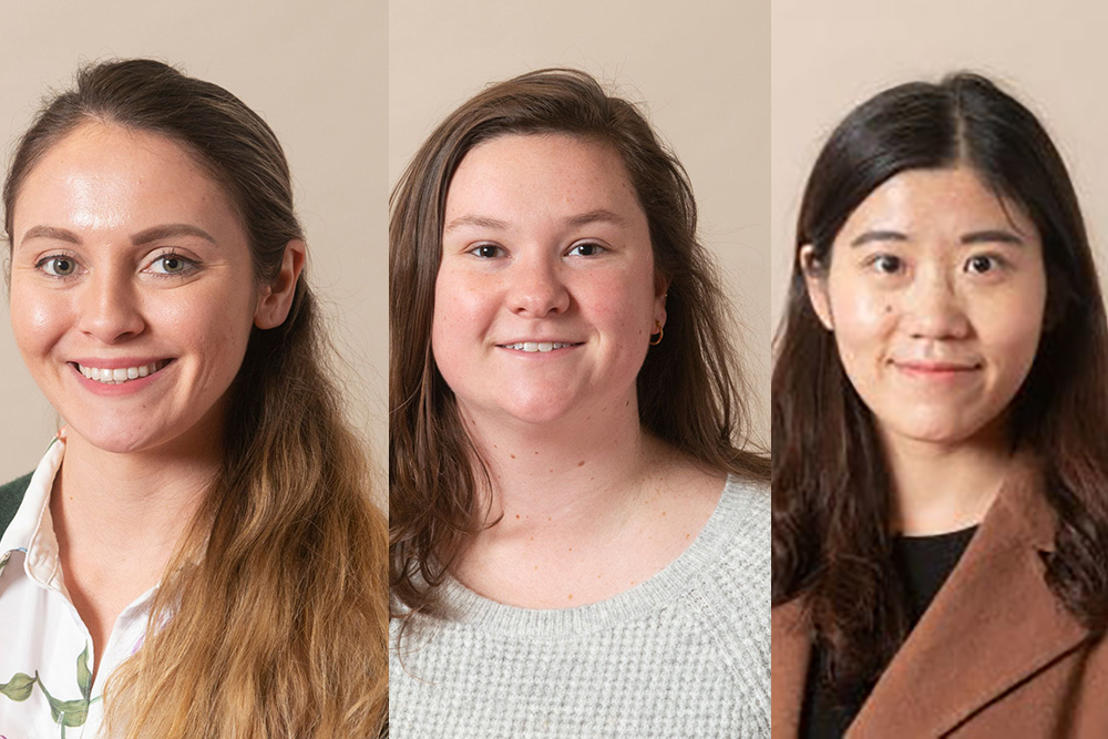 Kristen Croft (Department of Civil and Environmental Engineering), Nora Hamovit (Department of Biology), and Guamgxiao Hu (Department of Geographical Sciences) worked together on the study as part of the UMD Global STEWARDS (STEM Training at the Nexus of