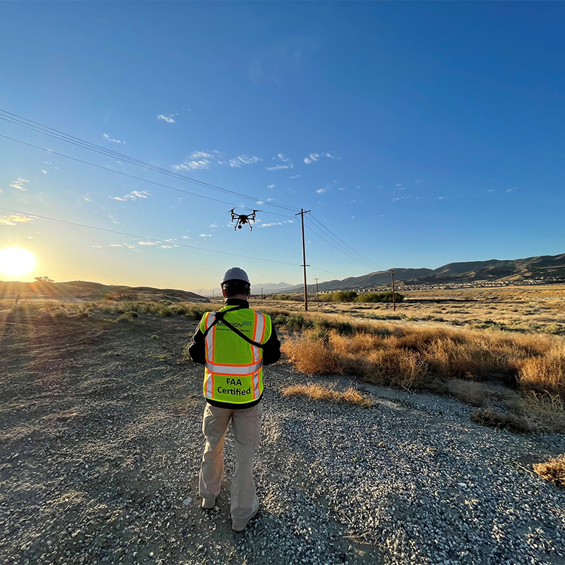 Drones offer a potentially more economical and effective approach to conducting inspections of electrical equipment. [Photo courtesy of MissionGO].