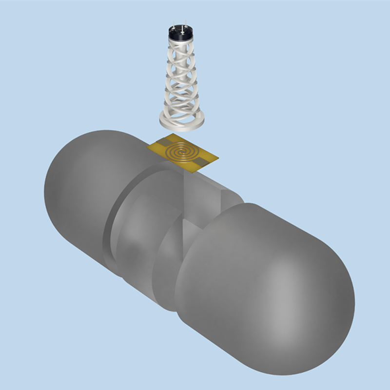 Ingestible capsule with spring actuator