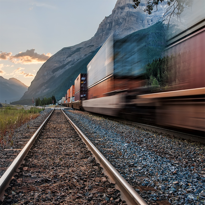 Stock photo of a freight train