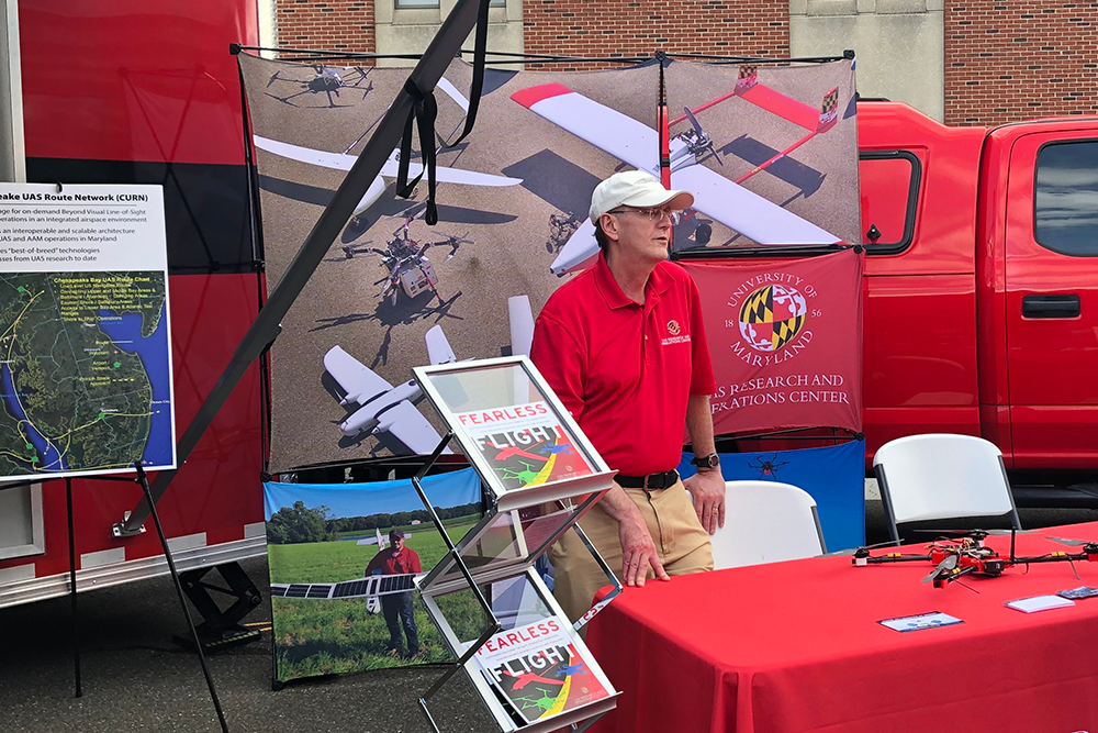 UROC project manager and chief safety officer Jim Alexander was on hand to provide safety information at the combined Maryland Day/National Drone Safety Day event. 
