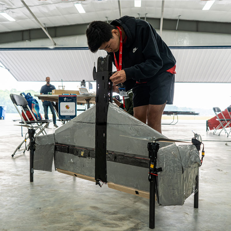 Alex Wang with Horizon drone