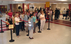 A mass vaccination drill in Silver Spring, Md.