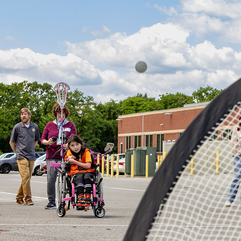 image of For a Girl With Cerebral Palsy, a Lacrosse Goal Achieved