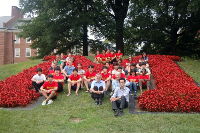 Participants at the 2017 International Joint Graduate Course in Sustainable Energy Conversion and the Environment pose in front of the University of Maryland