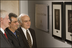 From left to right: Former dean and outgoing provost William Destler, outgoing dean Nariman Farvardin and Herbert Rabin, interim dean as of July 1.