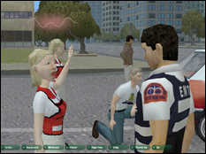 Screen capture from the CATT Lab's 3D training game.