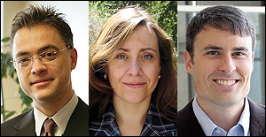 Left to right: Associate Professor Elias Balaras, Assistant Professor Sylvia Muro, and Assistant Professor Ian White.
