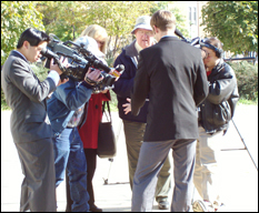 Media Hover at Monocopter Demonstration