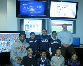 First Lego League participants with CATTLab Director Michael Pack.