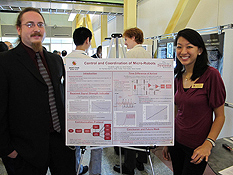 Clark School ECE students Lydia Lei and Christopher Perkins won the MERIT-BIEN Best Overall Project Award.