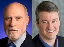 Vint Cerf (left) and Martin Roesch (right).