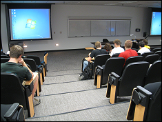 View of the newly renovated Resnik lecture hall
