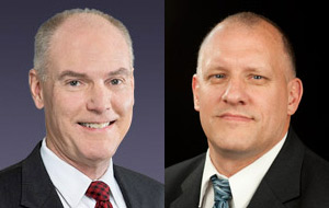 Larry Cox of SAIC (left) and Douglas Maughan of DHS (right) will speak as part of the Fall 2011 Google and University of Maryland Cybersecurity Seminar Series