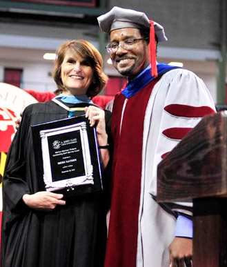 Heidi Sauber with Clark School Dean Dr. Darryll Pines