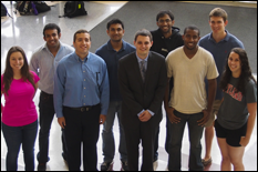 2013 UMD Student Design Team Front row, from left to right: Jaime Reel, Benjamin Jimenez, Erik Levin, James Lankford, Elizabeth WeinerBack row, from left to right: Nishan Jain, Tejaswi Jarugumilli, Bharath Govindarajan, Zak Kaler