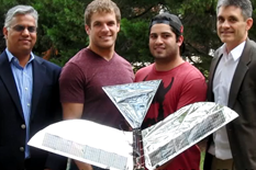 The Robo Raven III team (L-R) S.K. Gupta, Luke Roberts, Ariel Perez-Rosado and Hugh Bruck.