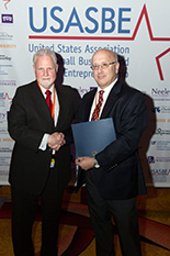 Pictured: USASBE President Pat Dickson, left, and EIP Director Jay Smith.