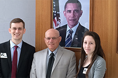 David Brodell (UR), Dr. Stephen Ostroff (FDA), and Chelsea Virgile (UMD)