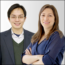 Assistant Professors Liangbing Hu (left) and Marina Leite (right).